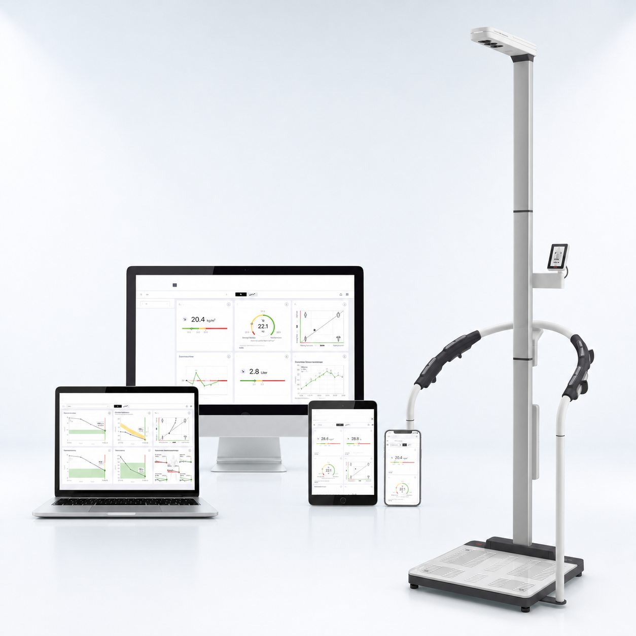 Healtopia body composition scanner and dashboard